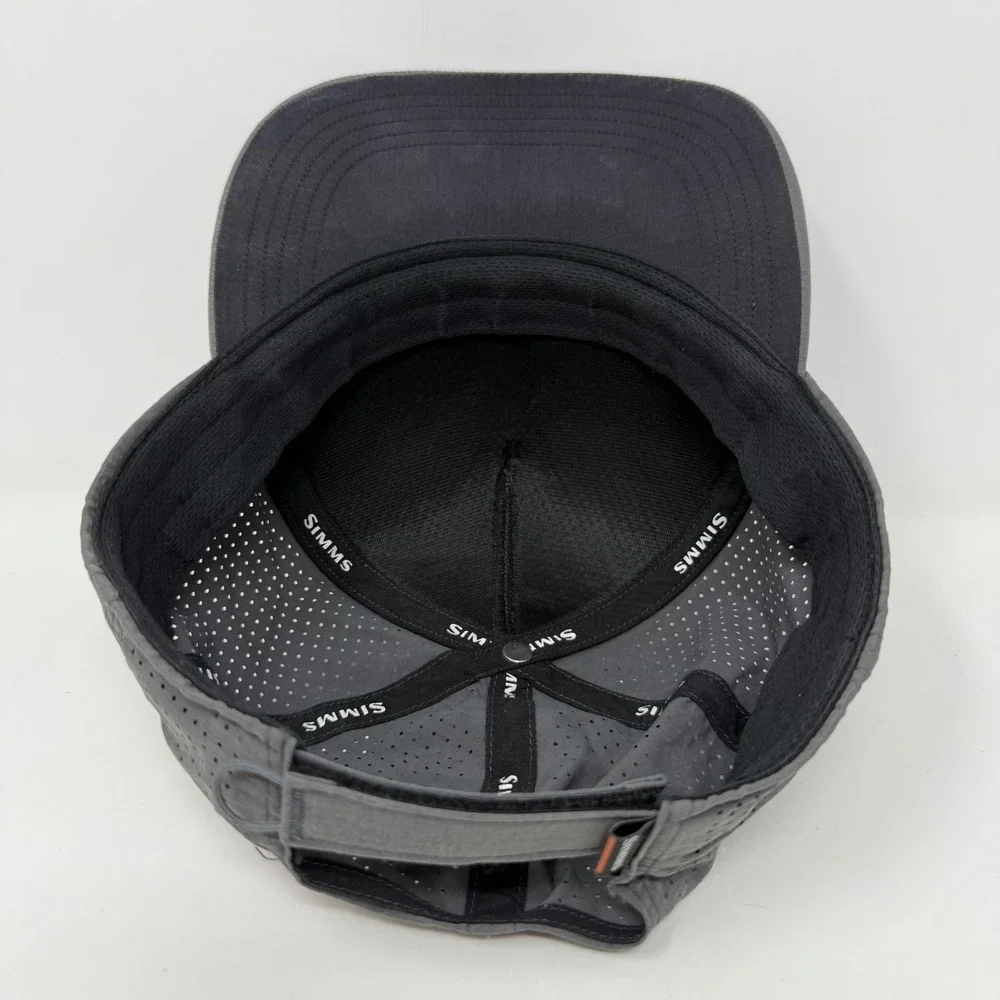 Simms Superlight Cap Mens Carbon Grey Nylon Fishing Hat Adjustable OSFA RN103631